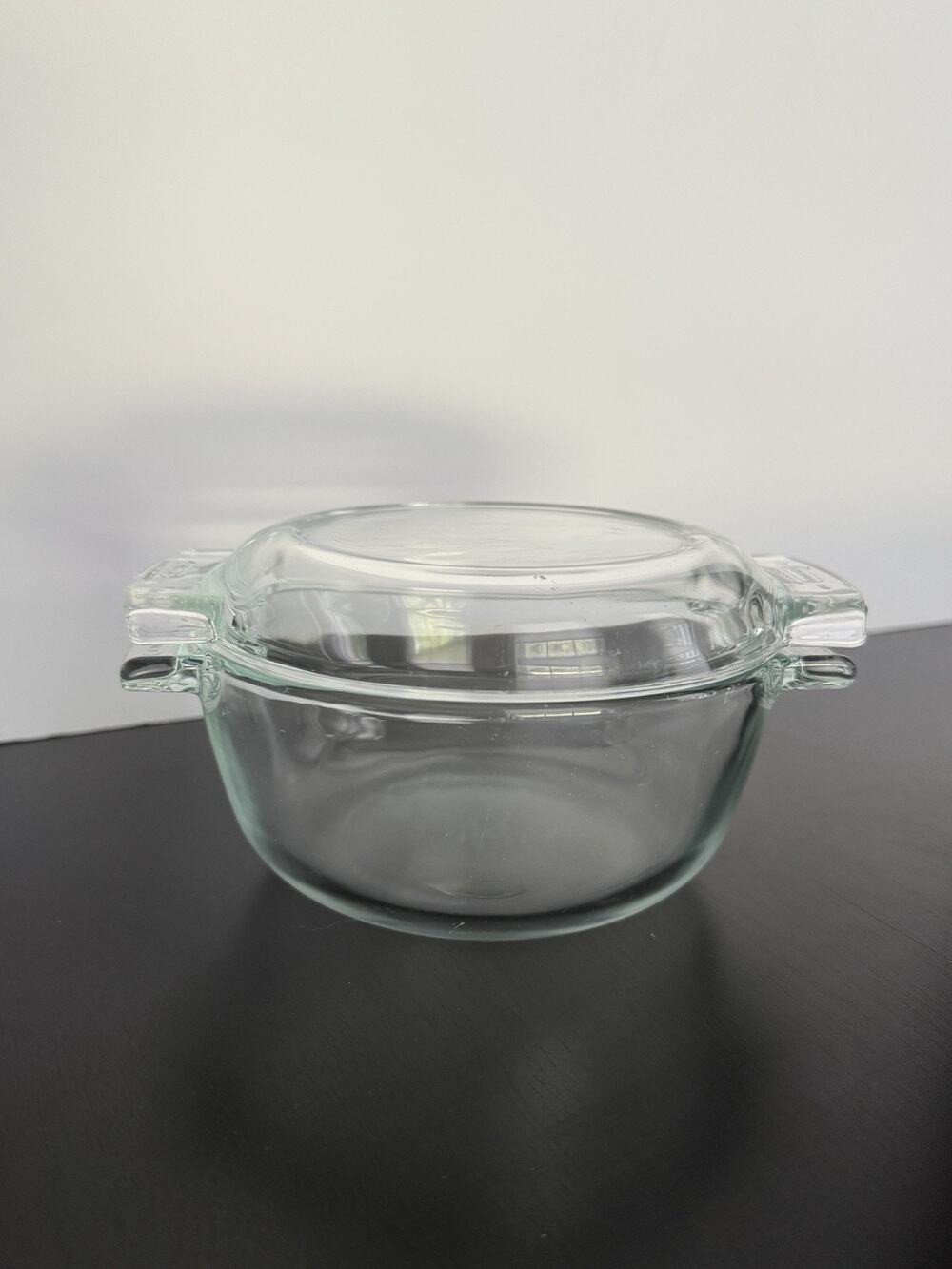 Pyrex de Corning France 451 Vintage Glass Bowl with Handles and Lid EU